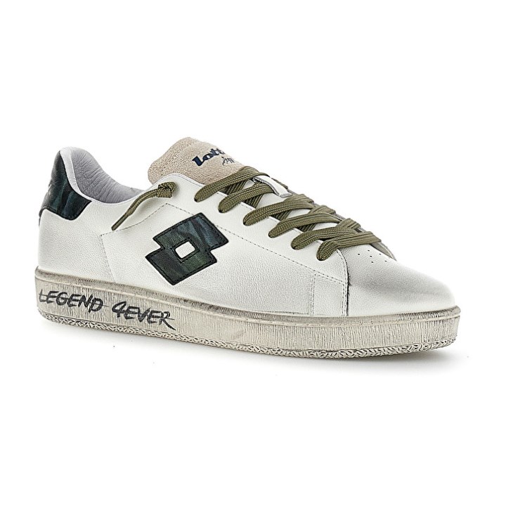 Zapatillas Lotto Autograph Legend 3 Hombre Blancas Azules Oscuro Marrones | KZ377697K7