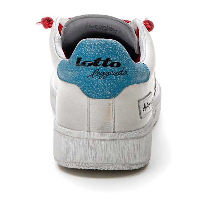 Zapatillas Lotto Autograph Legend Hombre Blancas Negras Azules | TY034653S7