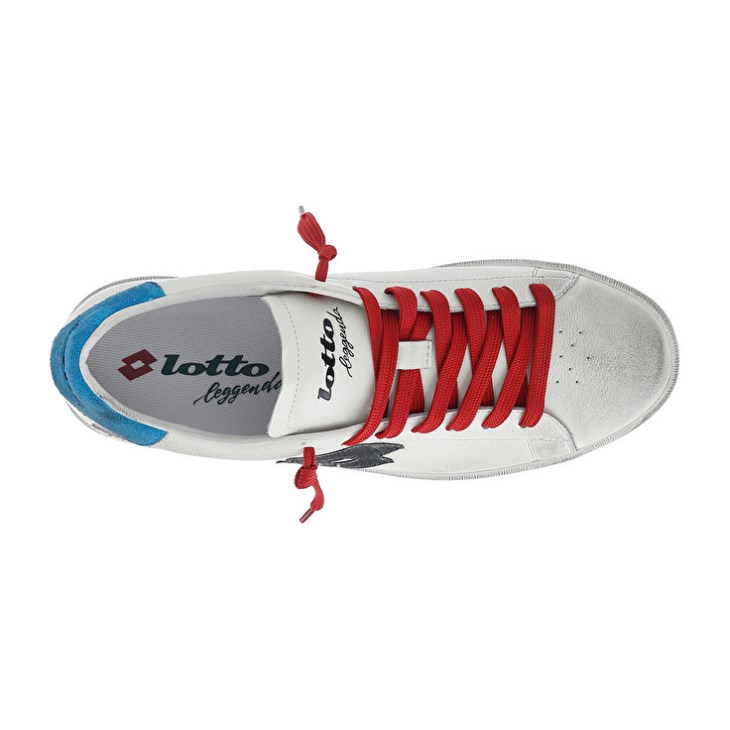 Zapatillas Lotto Autograph Legend Hombre Blancas Negras Azules | TY034653S7