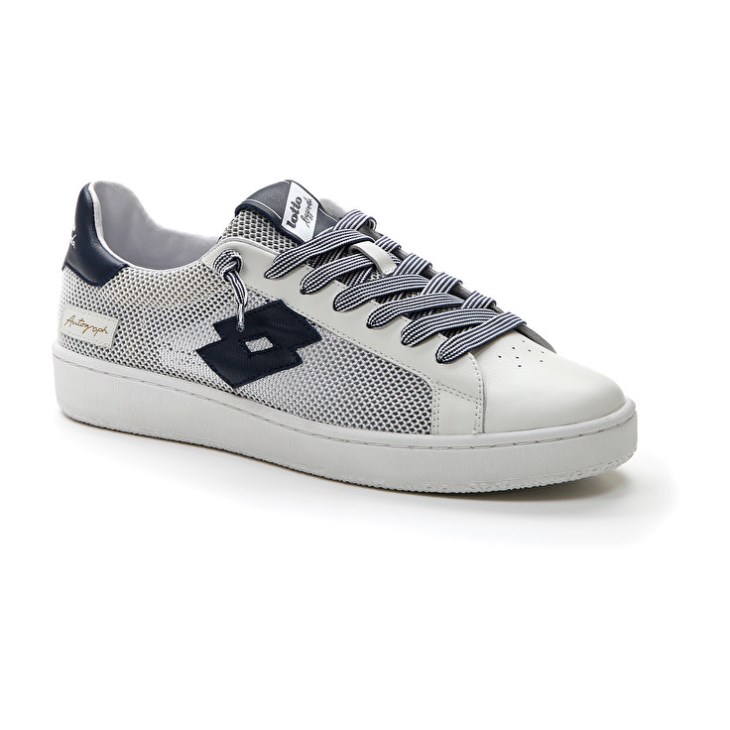 Zapatillas Lotto Autograph NET Hombre Blancas Azules | TI073397U3