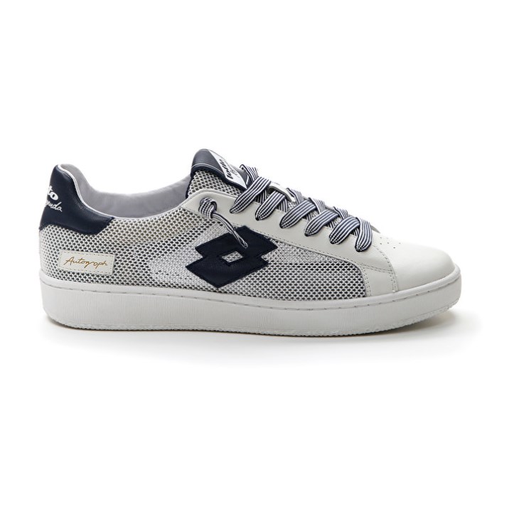 Zapatillas Lotto Autograph NET Hombre Blancas Azules | TI073397U3