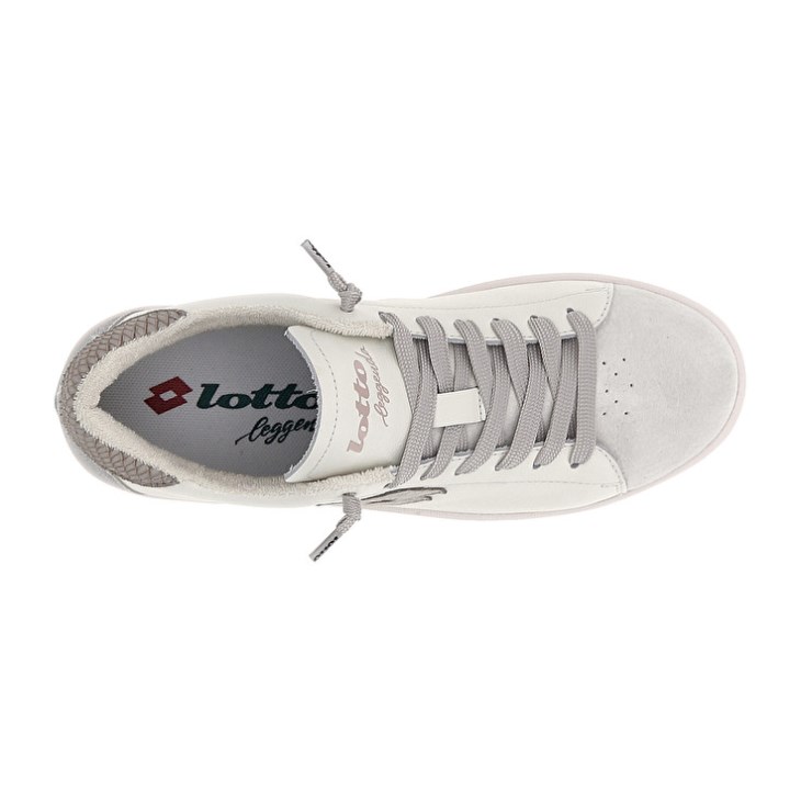 Zapatillas Lotto Autograph Suede W Mujer Blancas Plateadas | RT770607T6