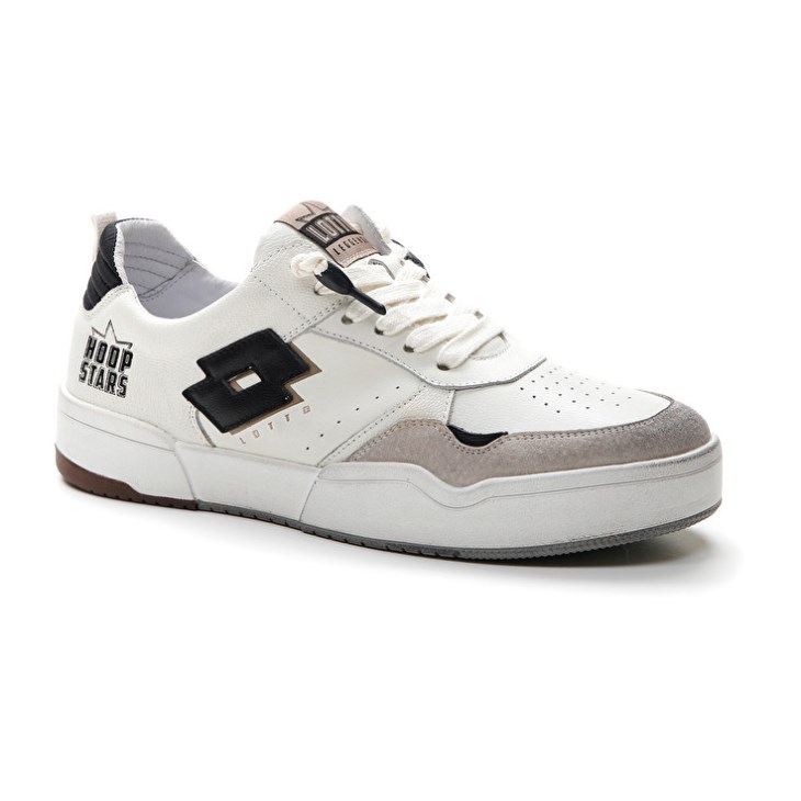 Zapatillas Lotto Hoop Stars RUB Hombre Blancas Negras Amarillo | YF206920X1
