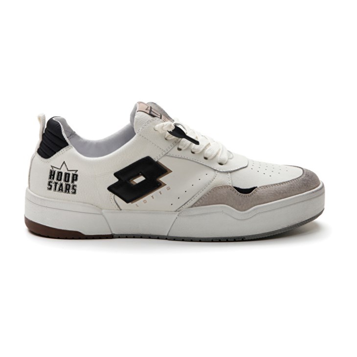 Zapatillas Lotto Hoop Stars RUB Hombre Blancas Negras Amarillo | YF206920X1