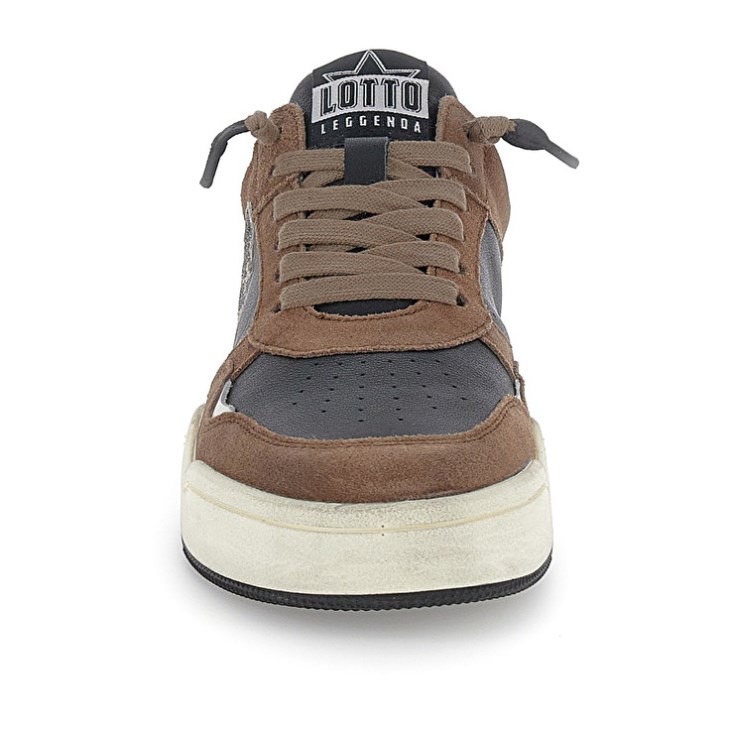 Zapatillas Lotto Hoop Stars Suede Hombre Marrones Negras | CP542664J1