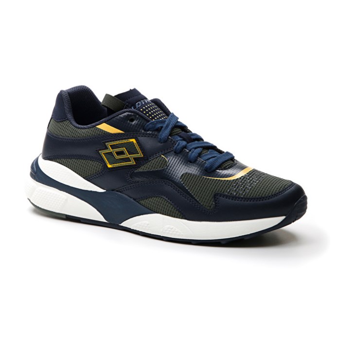 Zapatillas Lotto Sirius '95 AMF Hombre Azules Oscuro Verde Oscuro Doradas | WI650815C6
