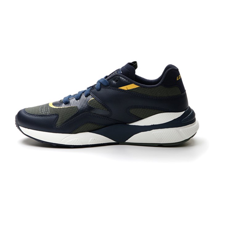 Zapatillas Lotto Sirius '95 AMF Hombre Azules Oscuro Verde Oscuro Doradas | WI650815C6