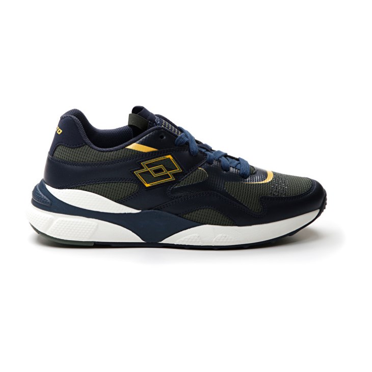 Zapatillas Lotto Sirius '95 AMF Hombre Azules Oscuro Verde Oscuro Doradas | WI650815C6