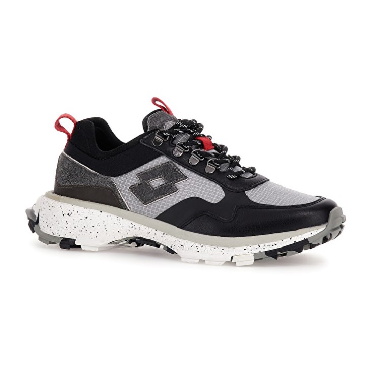 Zapatillas Lotto Tokyo Fuji Square Hombre Gris Negras Blancas | WI044554Q1