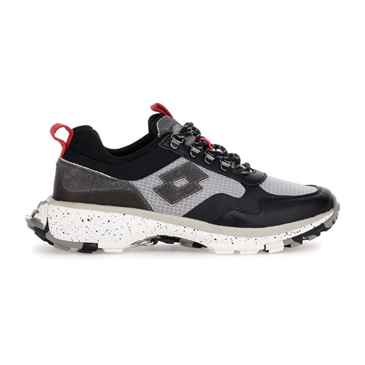 Zapatillas Lotto Tokyo Fuji Square Hombre Gris Negras Blancas | WI044554Q1