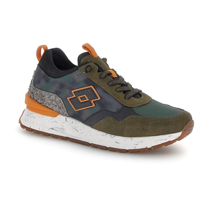 Zapatillas Lotto Tokyo Shibuya Tie Dye Hombre Verde Oliva Oscuro Negras Verde | KJ653805Z1