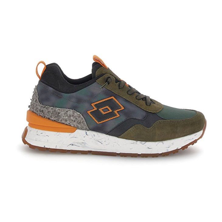 Zapatillas Lotto Tokyo Shibuya Tie Dye Hombre Verde Oliva Oscuro Negras Verde | KJ653805Z1