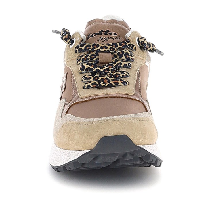 Zapatillas Lotto Tokyo Wedge Leo Lace W Mujer Beige | PN410451D9