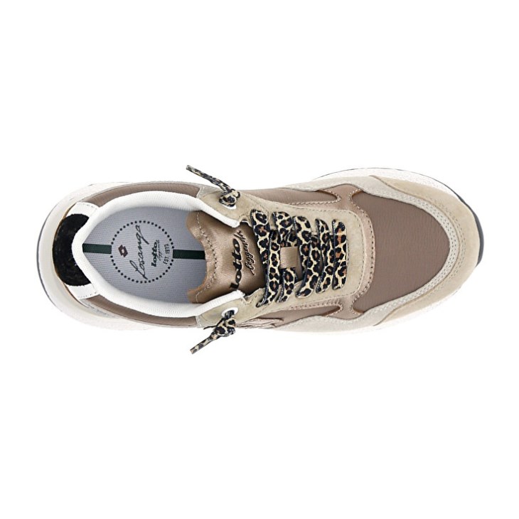 Zapatillas Lotto Tokyo Wedge Leo Lace W Mujer Beige | PN410451D9