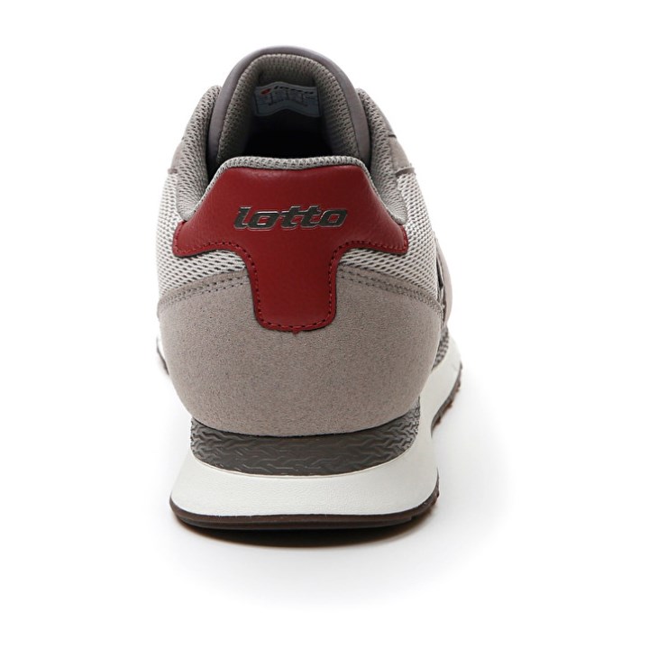 Zapatillas Lotto Trainer AMF XIX MSH Hombre Gris Gris Rojas | RH707870J3