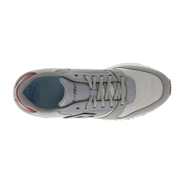 Zapatillas Lotto Trainer AMF XIX MSH Hombre Gris Gris Rojas | RH707870J3