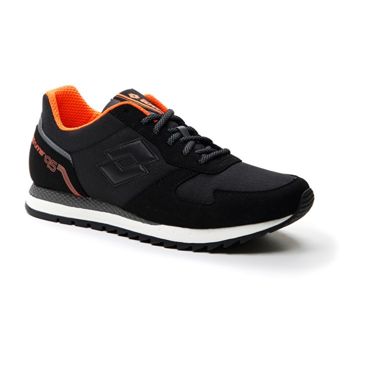 Zapatillas Running Lotto Runner '95 AMF Hombre Negras Gris | YR132693Y3