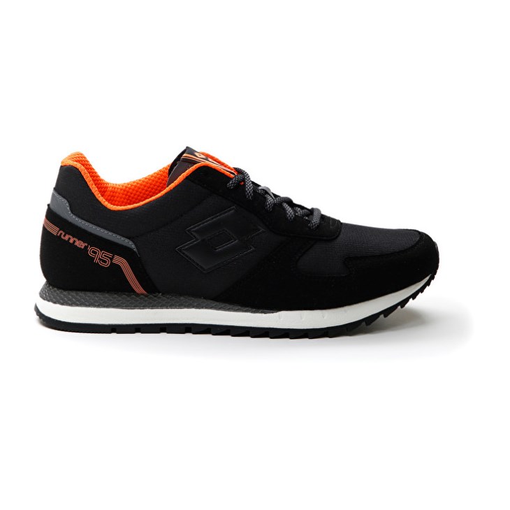 Zapatillas Running Lotto Runner '95 AMF Hombre Negras Gris | YR132693Y3