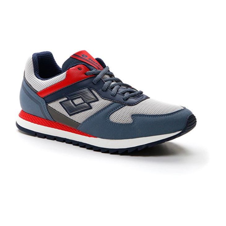 Zapatillas Running Lotto Runner Plus '95 AMF V Hombre Gris Azules Azules | DO271627B0