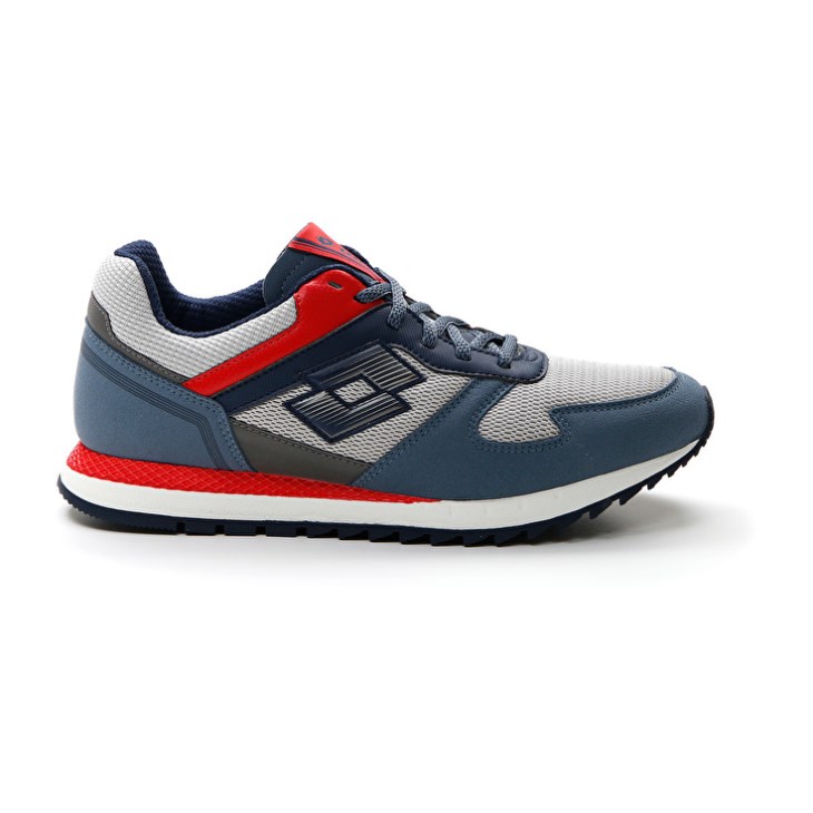 Zapatillas Running Lotto Runner Plus '95 AMF V Hombre Gris Azules Azules | DO271627B0