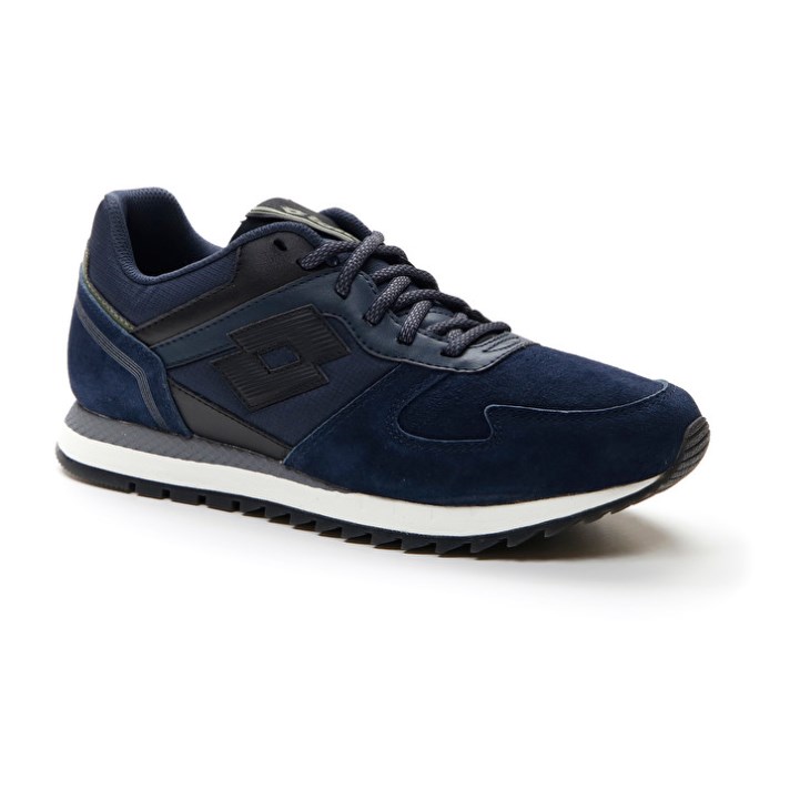 Zapatillas Running Lotto Runner Plus '95 IV SUE Hombre Azules Oscuro Negras | VC642034X8