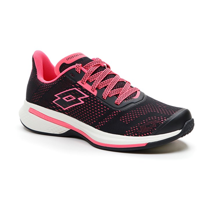Zapatillas Running Lotto Speedevo 100 W Mujer Negras Coral | HR911291N7