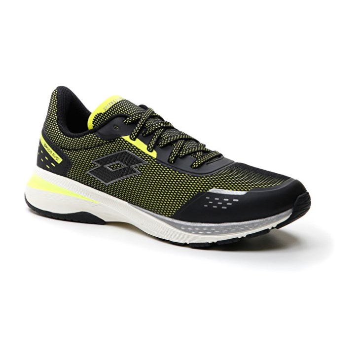 Zapatillas Running Lotto Speedevo 500 II Hombre Negras Verde | JS914041G8