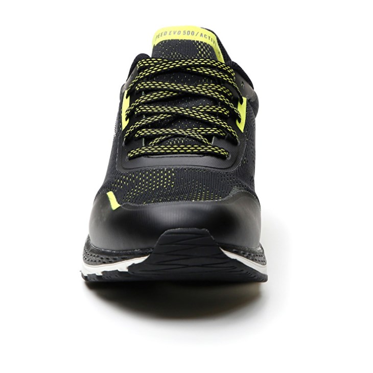 Zapatillas Running Lotto Speedevo 500 III Hombre Negras Amarillo | QX084018M4
