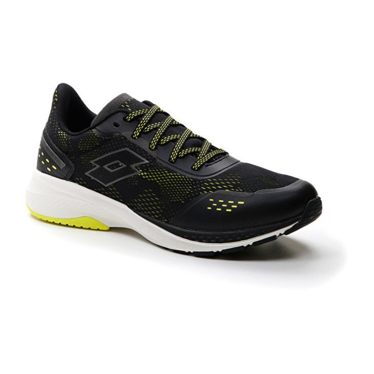 Zapatillas Running Lotto Speedevo 500 IV Hombre Negras Amarillo | IT978177W7