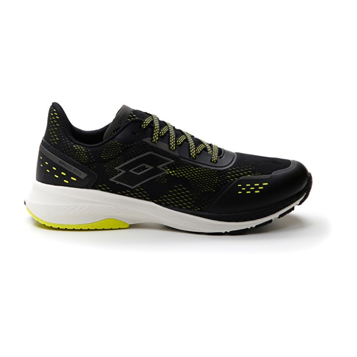 Zapatillas Running Lotto Speedevo 500 IV Hombre Negras Amarillo | IT978177W7