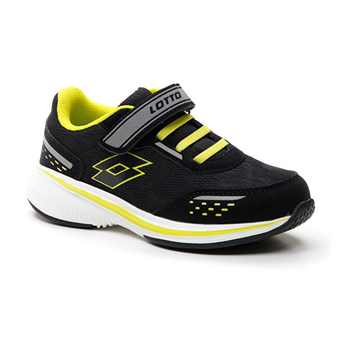 Zapatillas Running Lotto Speedevo 600 AMF CL S Niños Negras Gris Verde | HX190499H2