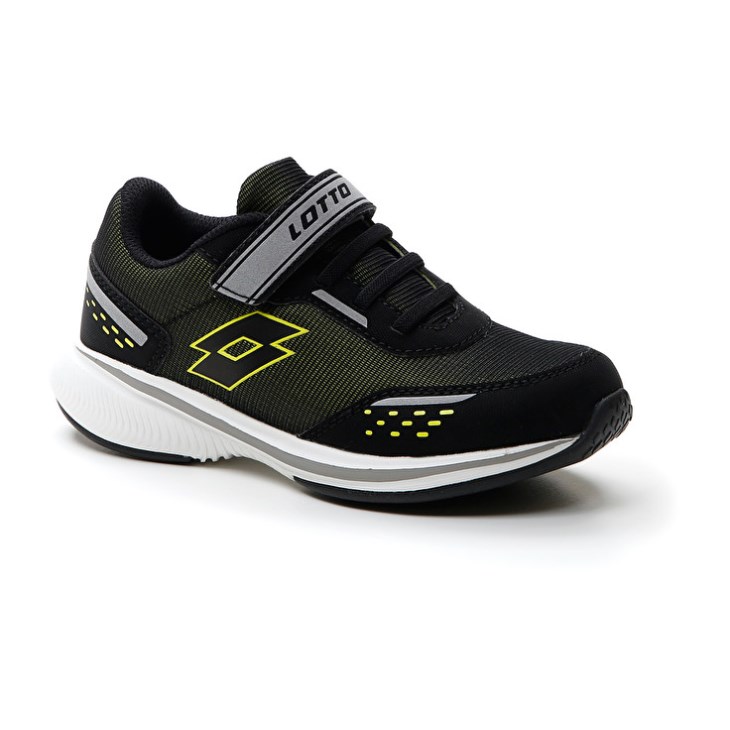 Zapatillas Running Lotto Speedevo 600 AMF II CL S Niños Negras Verde | KD396859X9