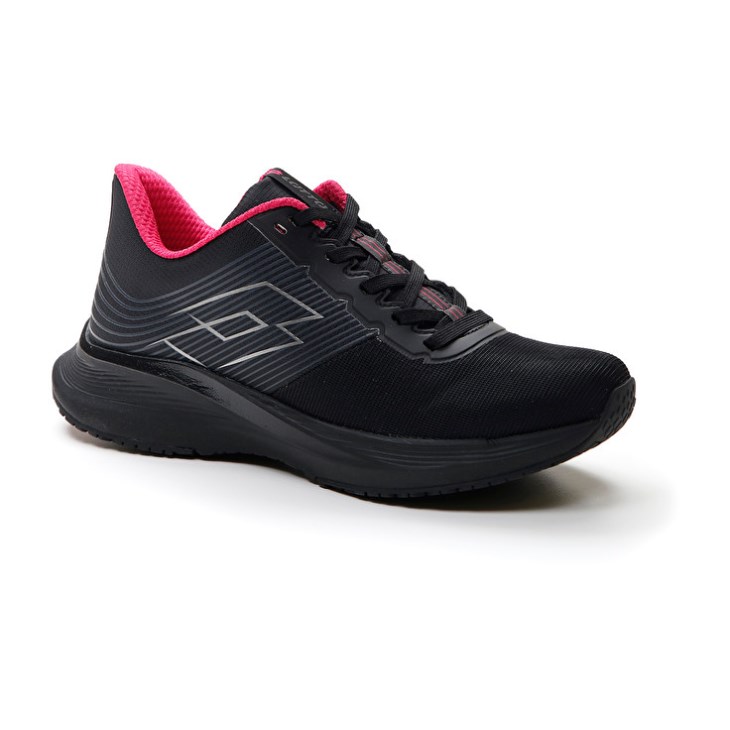 Zapatillas Running Lotto Speedevo 700 II W Mujer Negras Rosas | PD194849N7