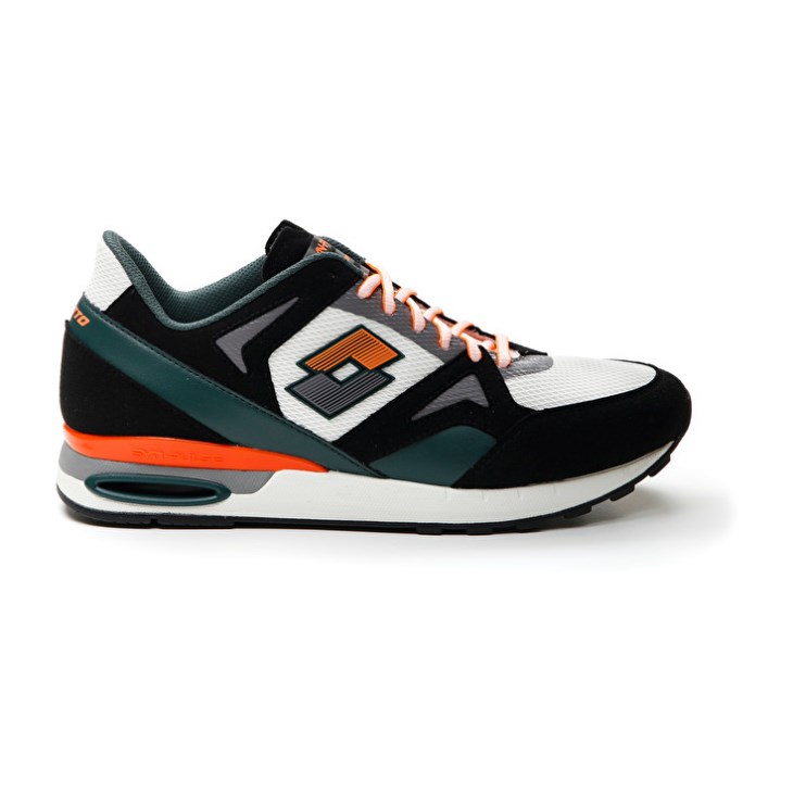 Zapatillas Running Lotto Synpulse '93 AMF Hombre Blancas Negras Verde | PN484738N4