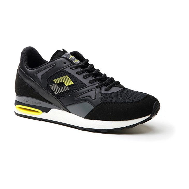 Zapatillas Running Lotto Synpulse '93 II AMF Hombre Negras Verde Gris | BO083958T9