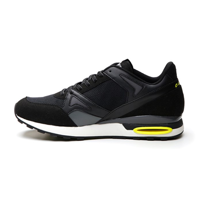 Zapatillas Running Lotto Synpulse '93 II AMF Hombre Negras Verde Gris | BO083958T9