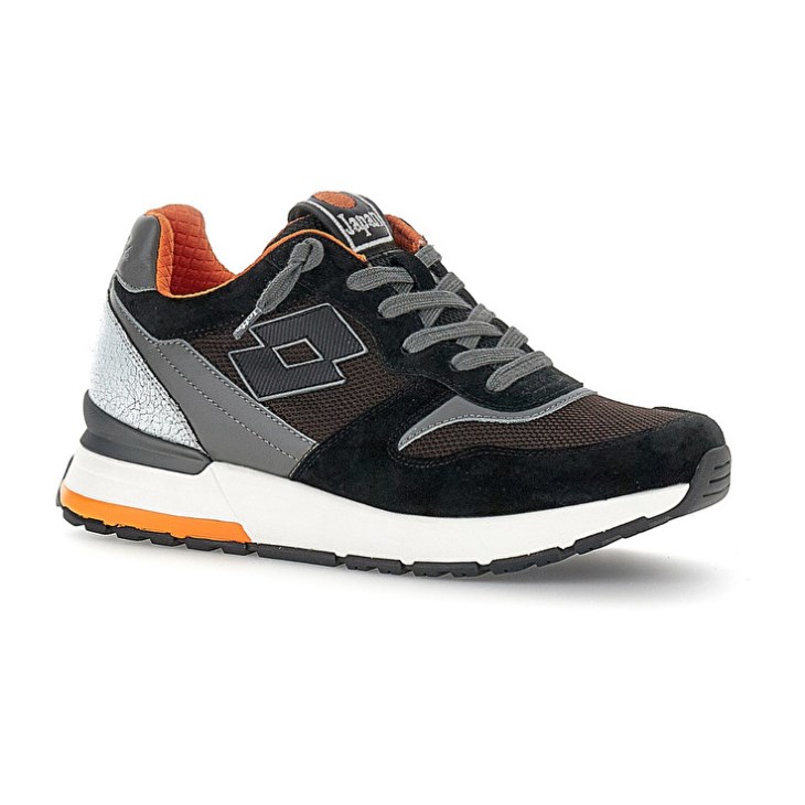 Zapatillas Running Lotto Tokyo Ginza Hombre Negras Marrones | PZ259075D5