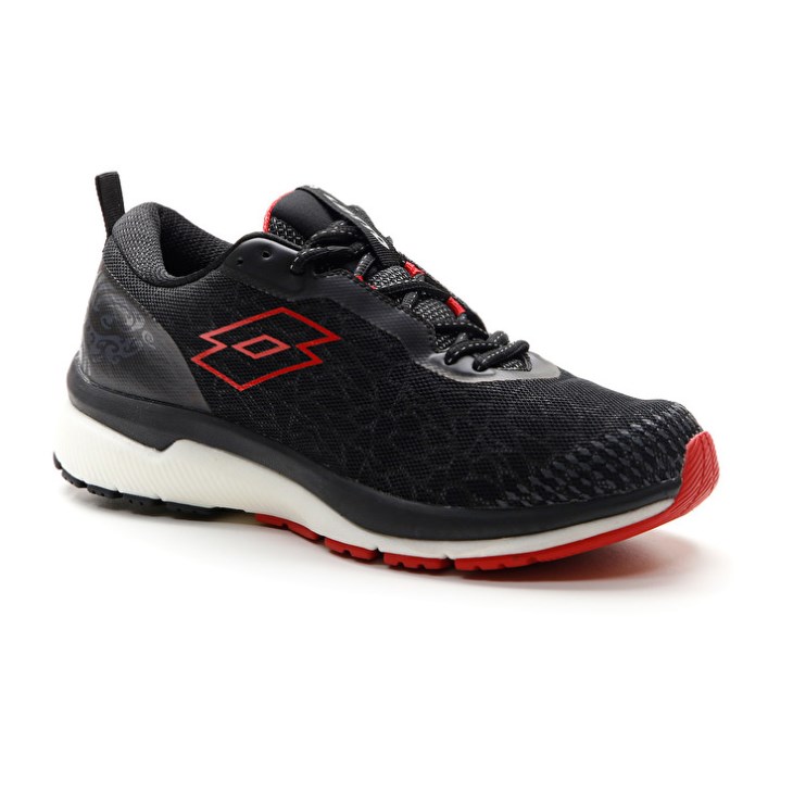 Zapatillas Running Lotto Volata Hyperpulse 100 Hombre Negras Rojas | FH478737T4