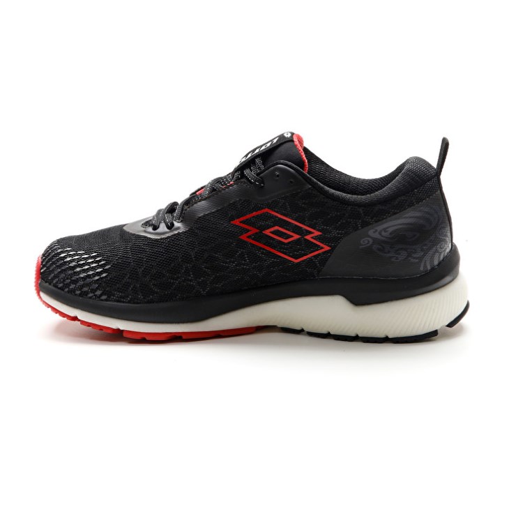 Zapatillas Running Lotto Volata Hyperpulse 100 Hombre Negras Rojas | FH478737T4