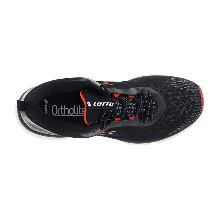 Zapatillas Running Lotto Volata Hyperpulse 100 Hombre Negras Rojas | FH478737T4