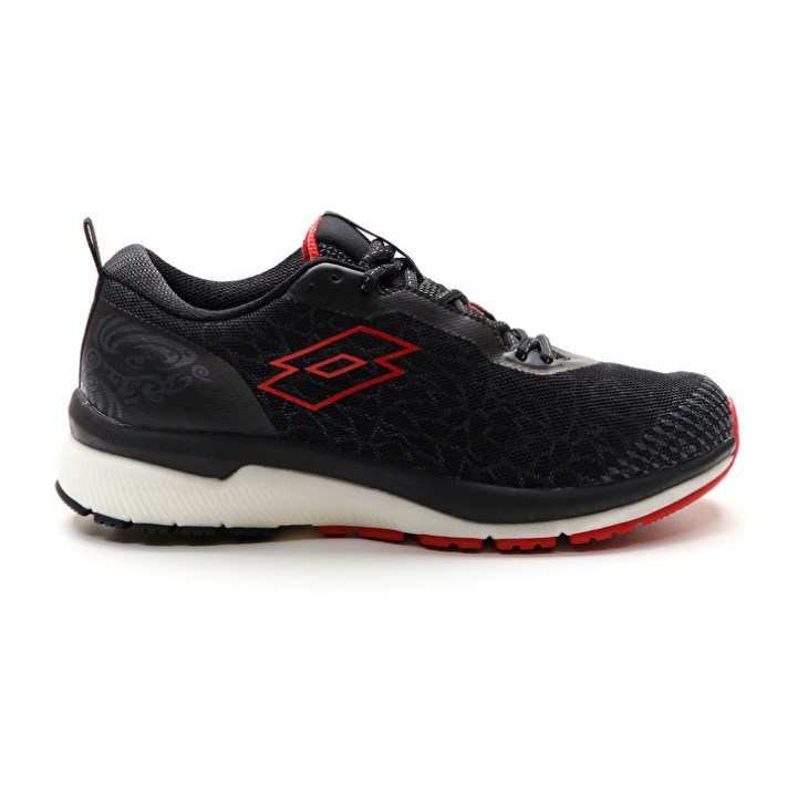 Zapatillas Running Lotto Volata Hyperpulse 100 Hombre Negras Rojas | FH478737T4