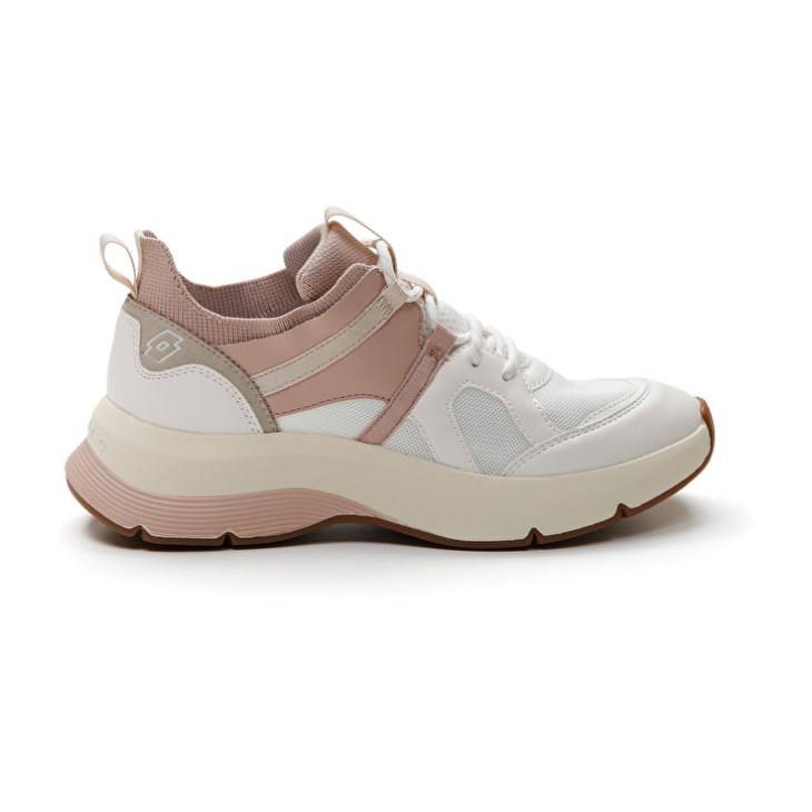 Zapatillas Tenis Lotto Antares 1 AMF W Mujer Blancas Rosas | AI379627Y6