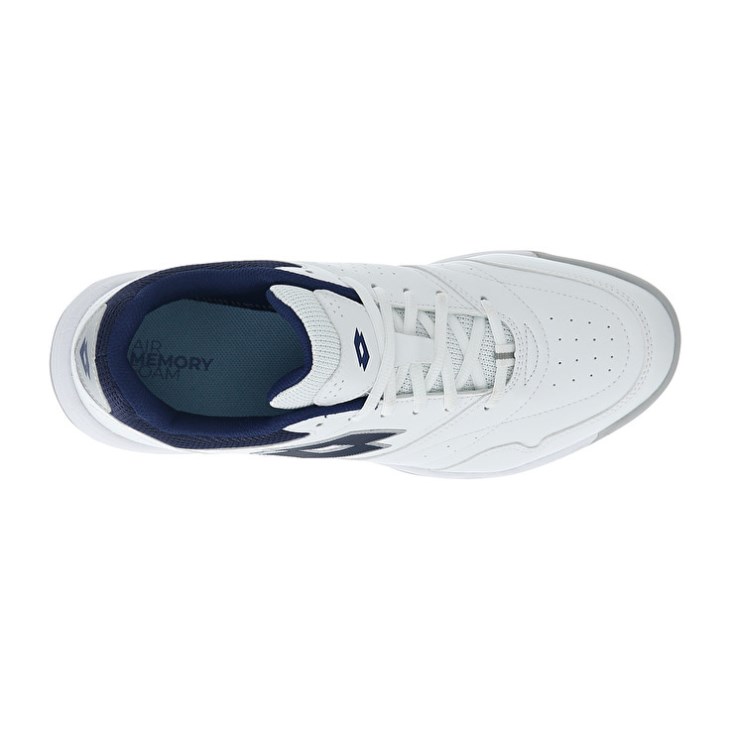 Zapatillas Tenis Lotto Court Logo AMF XIX Hombre Blancas Azules | IU139113Z6