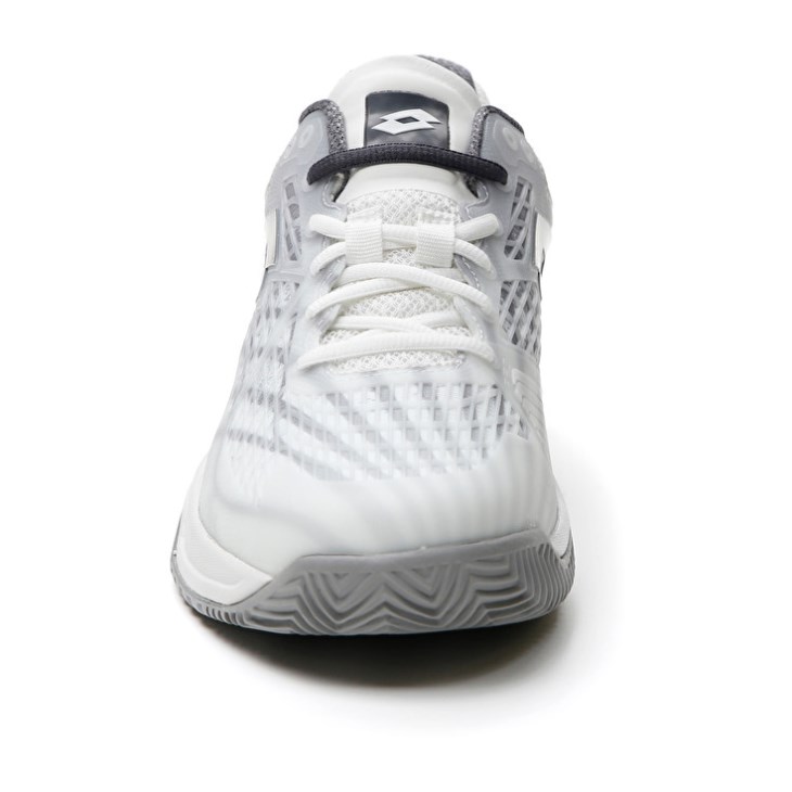 Zapatillas Tenis Lotto Mirage 100 CLY Hombre Blancas Gris Oscuro Plateadas | IM363386H1
