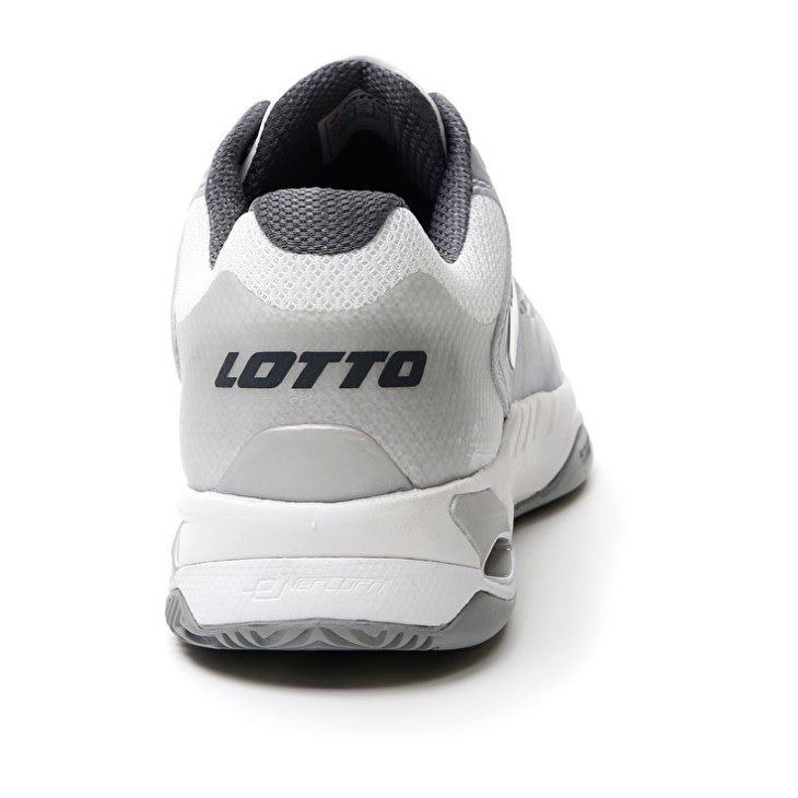 Zapatillas Tenis Lotto Mirage 100 CLY Hombre Blancas Gris Oscuro Plateadas | IM363386H1