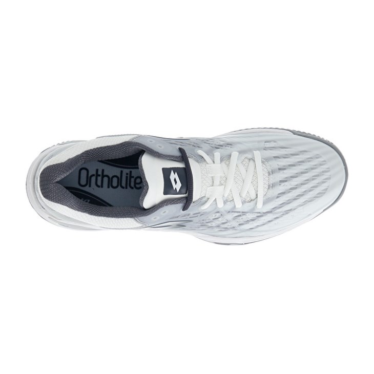 Zapatillas Tenis Lotto Mirage 100 CLY Hombre Blancas Gris Oscuro Plateadas | IM363386H1