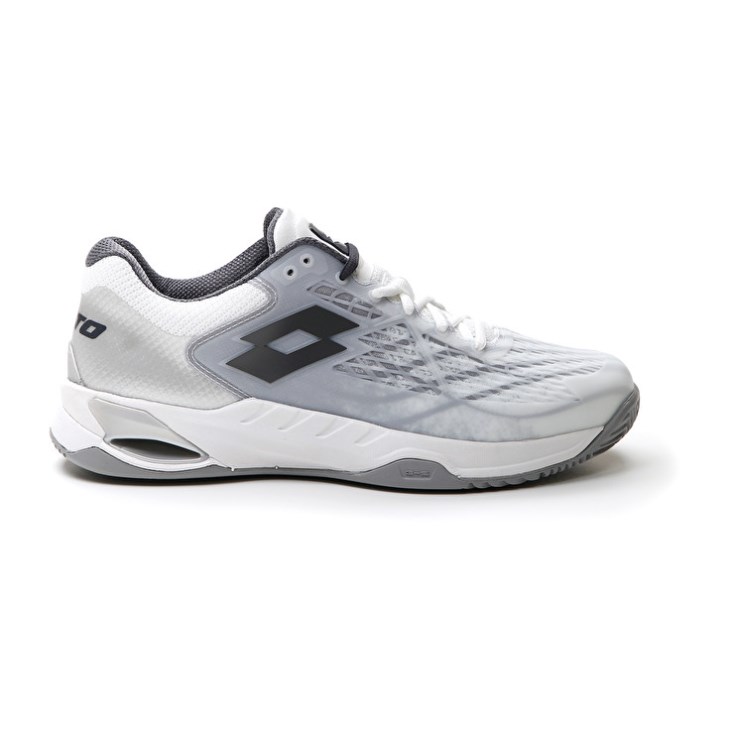 Zapatillas Tenis Lotto Mirage 100 CLY Hombre Blancas Gris Oscuro Plateadas | IM363386H1