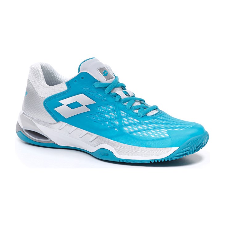 Zapatillas Tenis Lotto Mirage 100 CLY W Mujer Azules Blancas Plateadas | SQ921022S5
