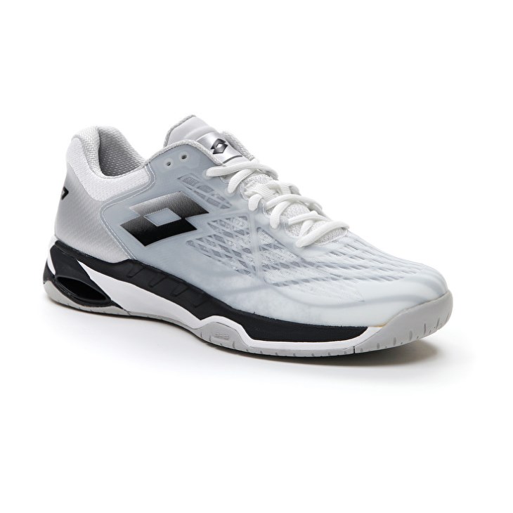 Zapatillas Tenis Lotto Mirage 100 SPD Hombre Blancas Negras Plateadas | TG981598Q5