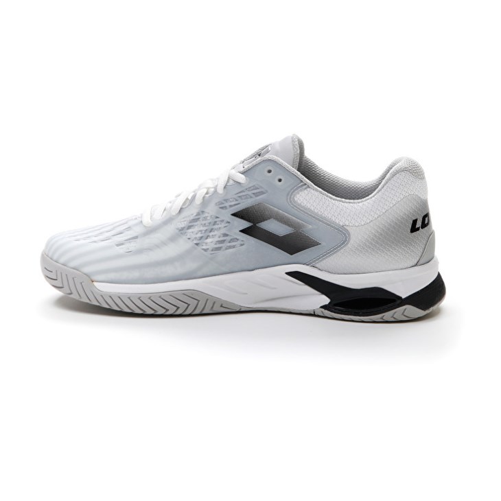Zapatillas Tenis Lotto Mirage 100 SPD Hombre Blancas Negras Plateadas | TG981598Q5
